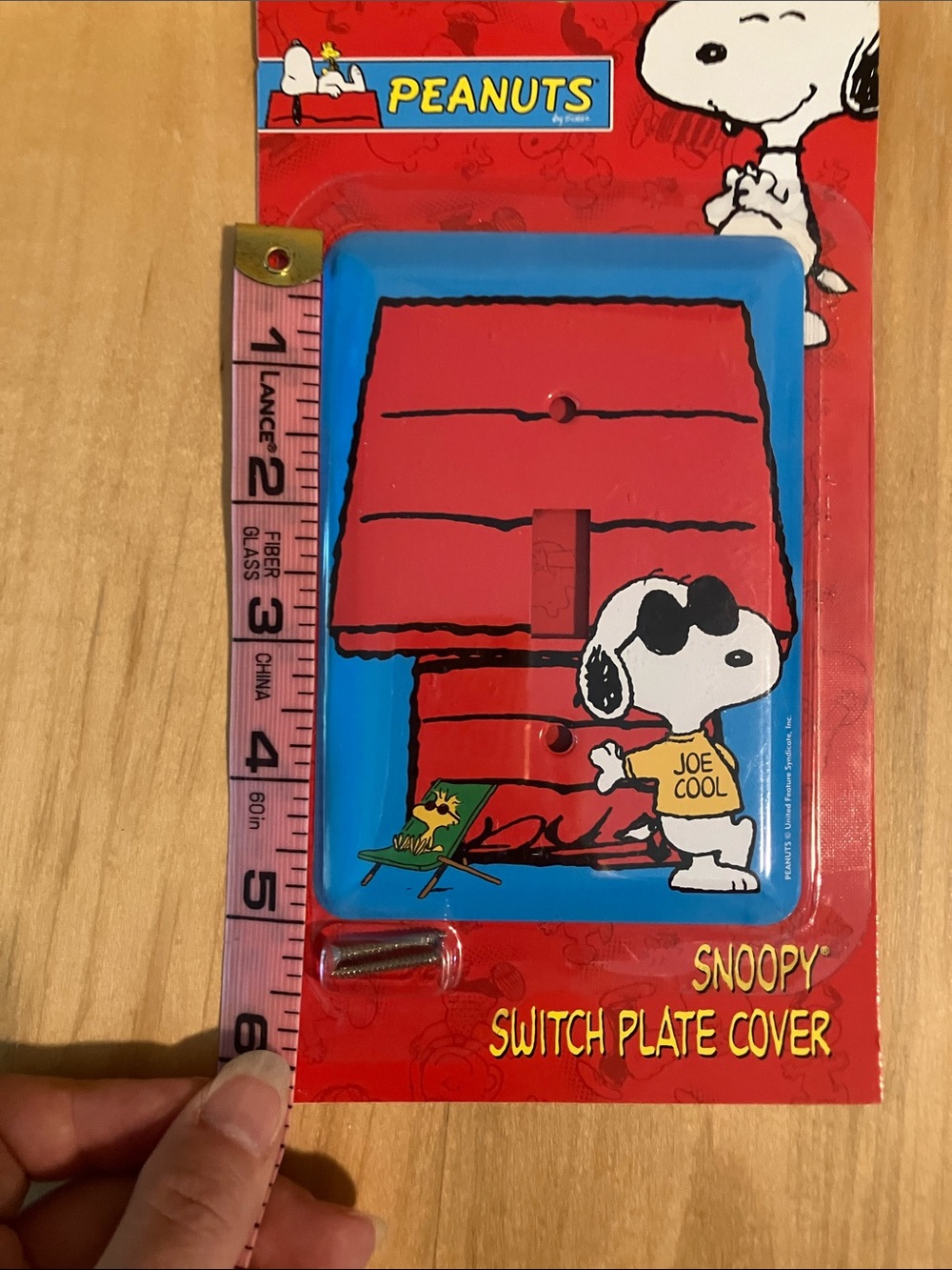 Peanuts Snoopy Joe Cool Light Switch Plate Cover - 3.5"x5" Red & Blue - Picture 4 of 6